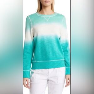 Tommy Bahama | Gradient Teal & White Women's Sweater | XL | Very Good Cond